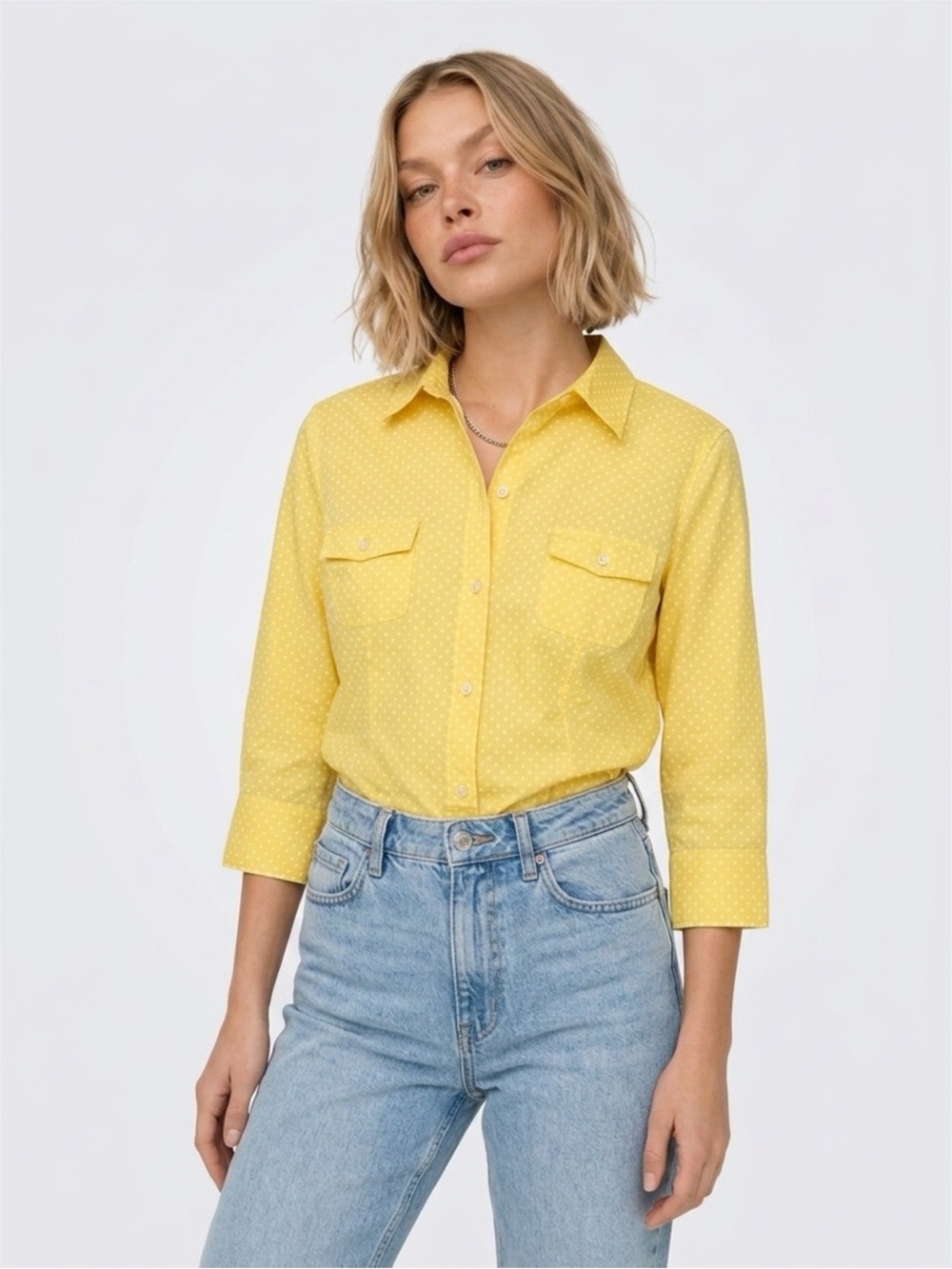 Chico's Sunny Yellow Button-Front Shirt